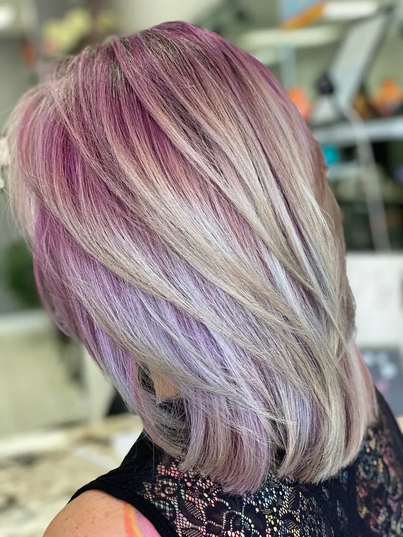 Lilac and silver color